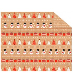 Fotokarton "SCHNEEMANN MIT GESCHENKEN"