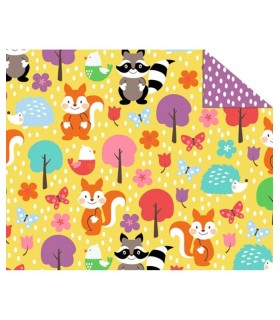 Fotokarton "WALDTIERE gelb"