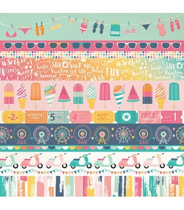 Designer-Papier "BORDER STRIPS SUMMER"