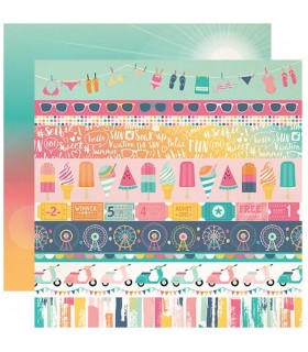 Designer-Papier "BORDER STRIPS SUMMER"