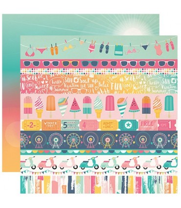 Designer-Papier "BORDER STRIPS SUMMER"