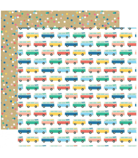 Designer-Papier "ADVENTURE BUS"