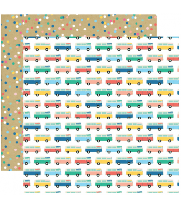 Designer-Papier "ADVENTURE BUS"