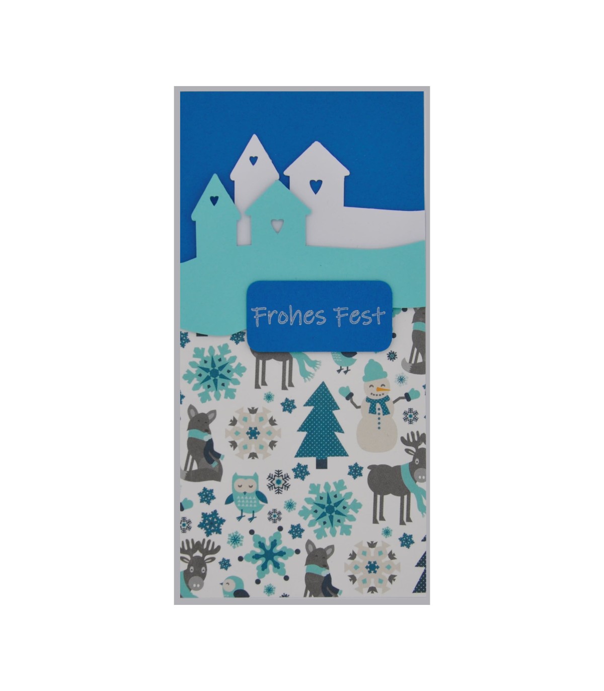 ICG Weihnachtskarte „Wonderful Friends“ – Mit Geprägter Goldfolie, 230x157 Mm, Inkl. Umschlag Für Festliche Grüße
