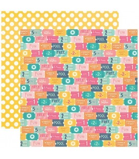 Designer-Papier "ADMIT ONE"