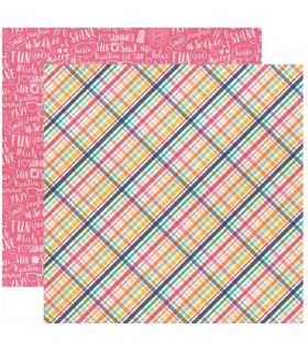 Designer-Paper  "SUMMER LOVIN PLAID"  by ECHO PARK